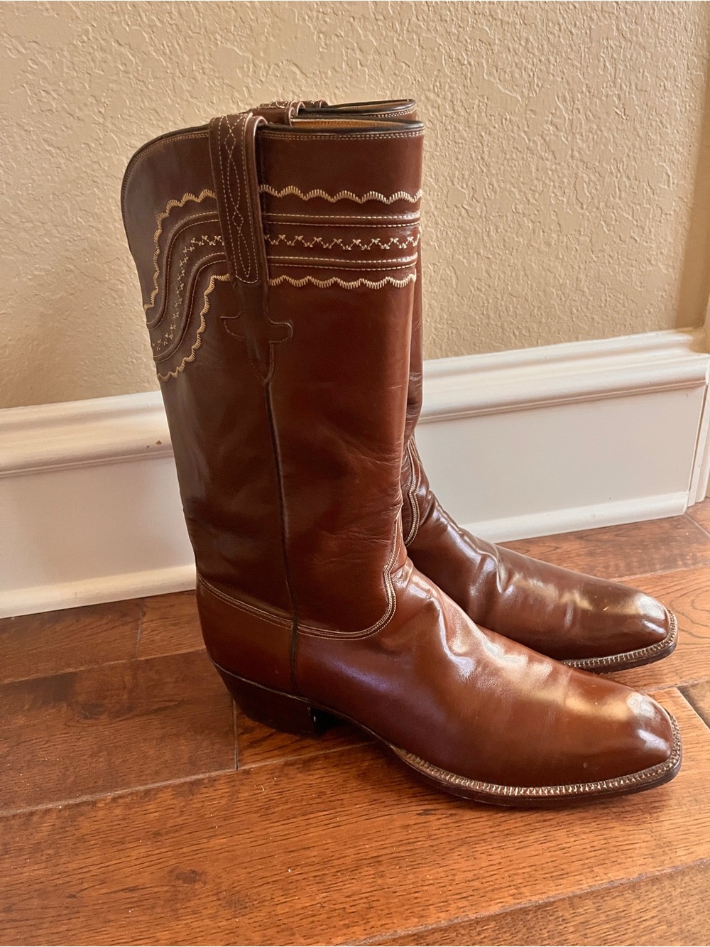 Vintage Lucchese Boot Makers Dress Boots Men’s - Picture 3 of 7